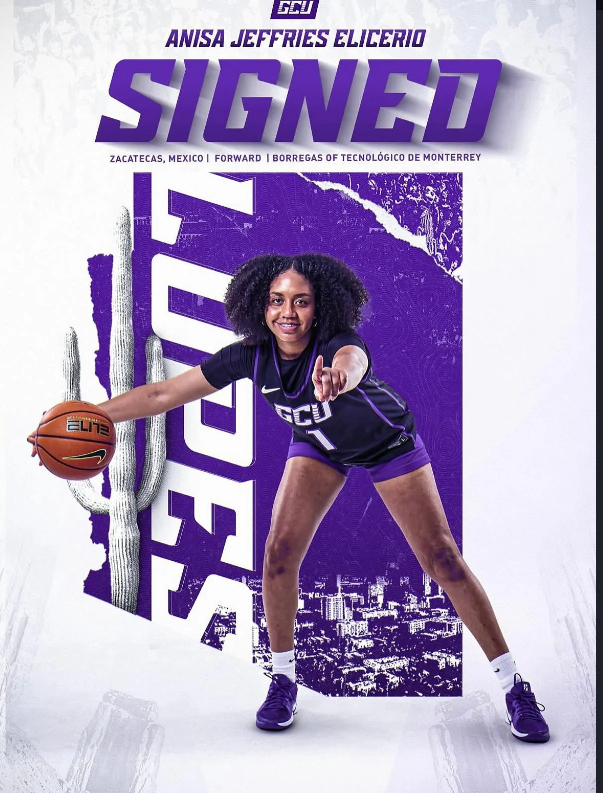 Anisa Jeffries firmando con GCU